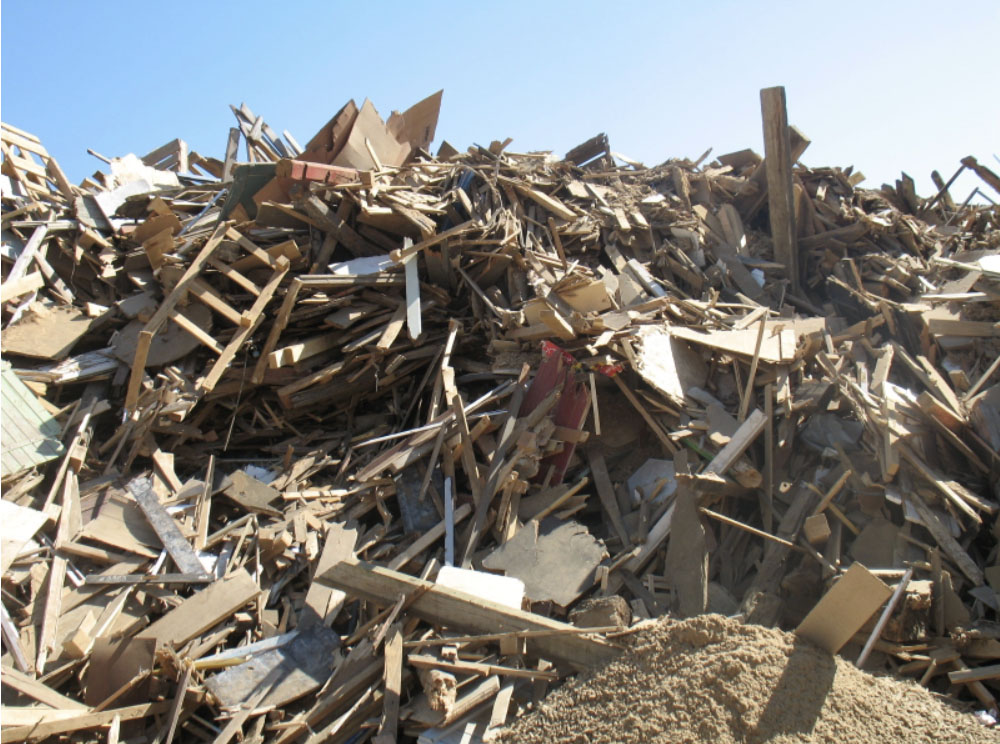 recyclage de déchets en bois