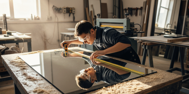 construction miroir, vitre, miroiterie