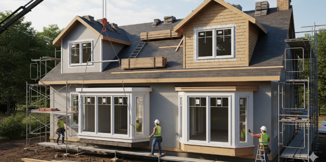 baie vitrée, lucarne, fenêtre de toit